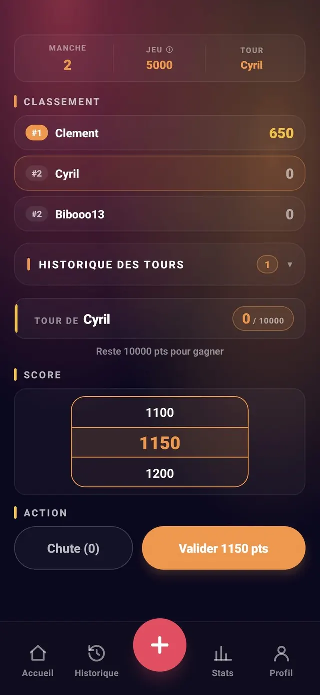 ScoreCrew — 5000 — score sélectionné