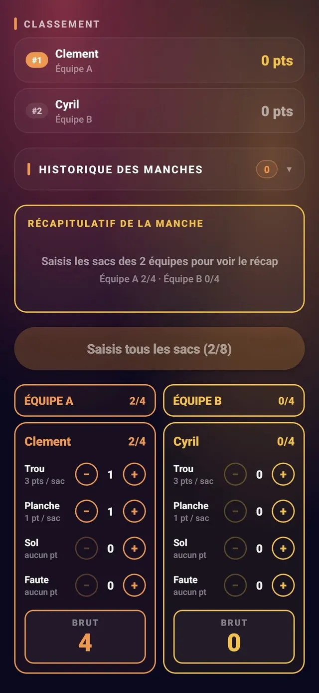 ScoreCrew — Cornhole — honneur & distribution (1/3)