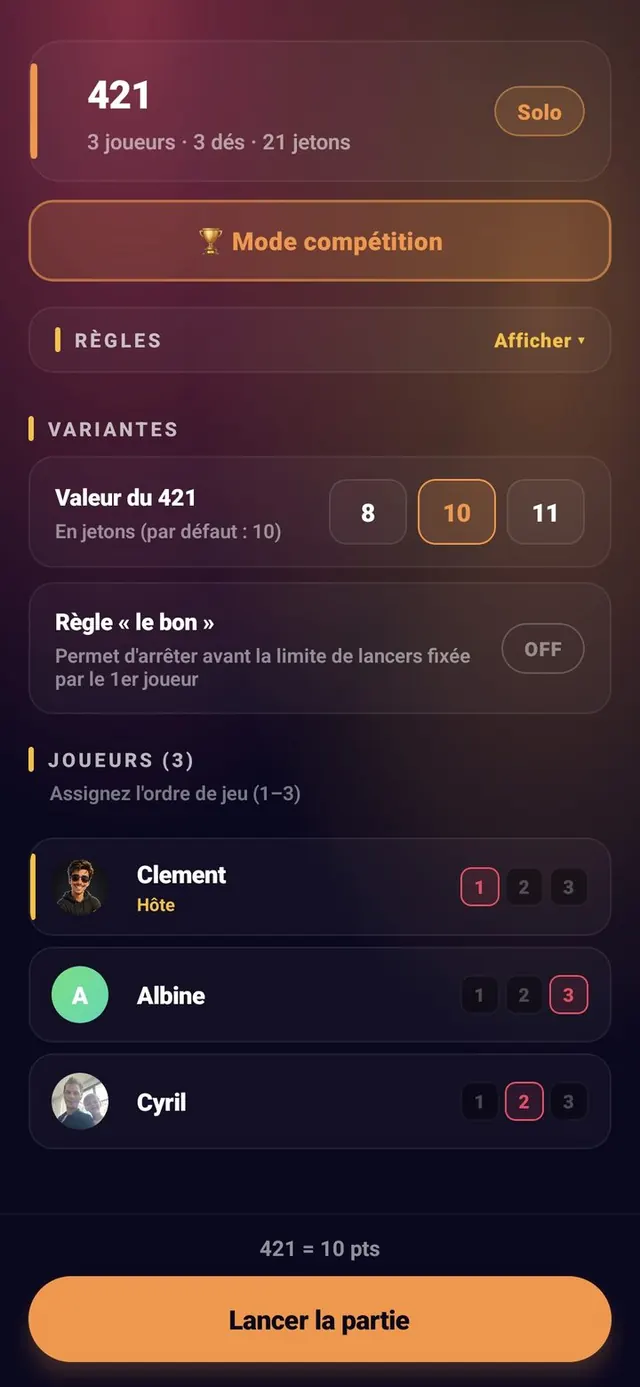 ScoreCrew — 421 — ordre des joueurs