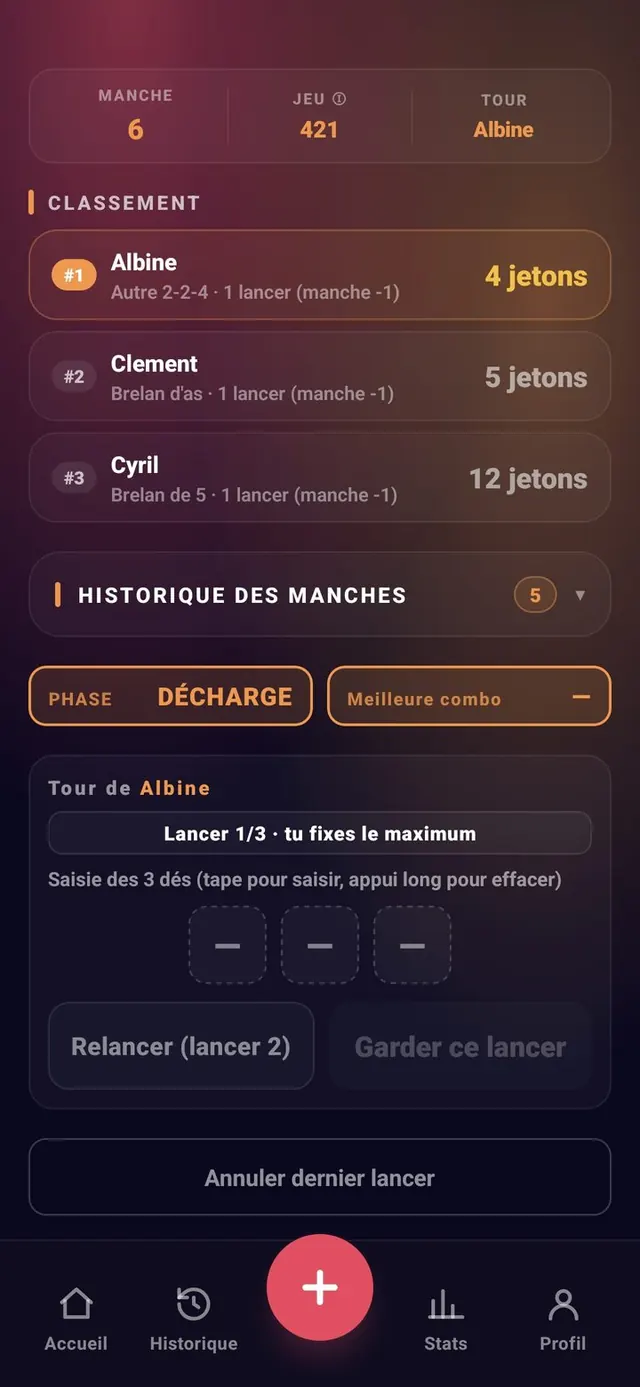 ScoreCrew — 421 — déroulé d'une manche (5/6)