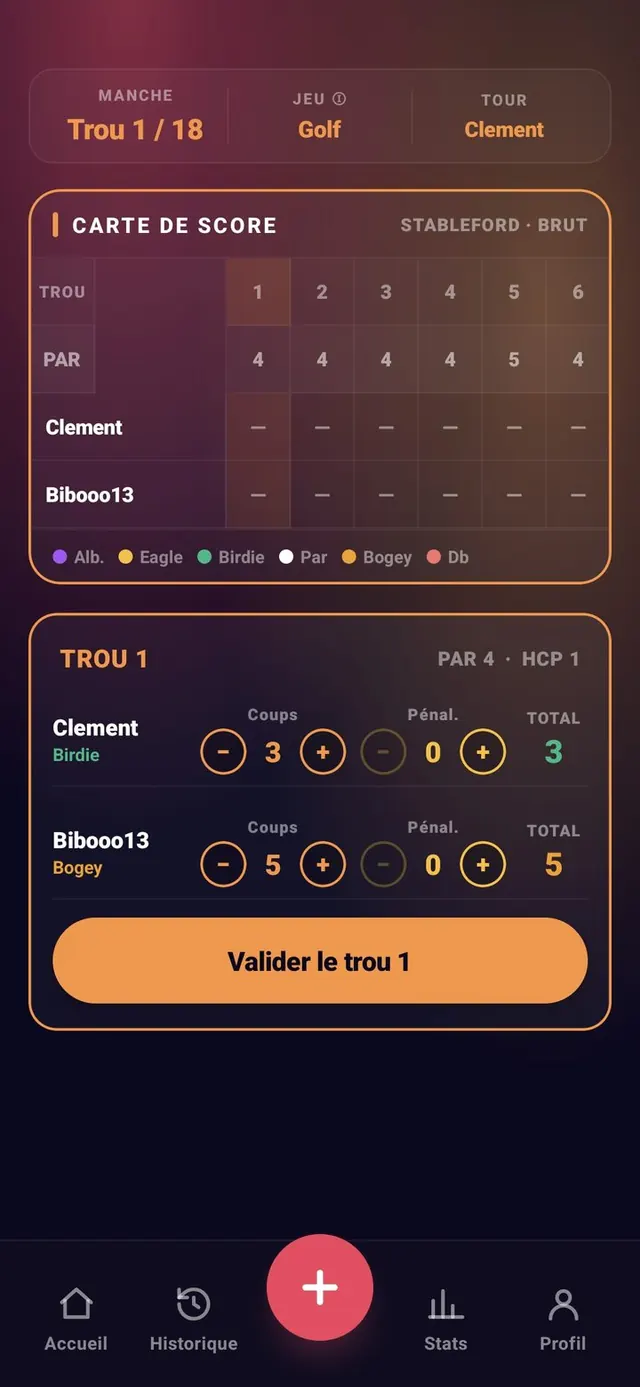ScoreCrew — golf — préparer le trou (2/2)