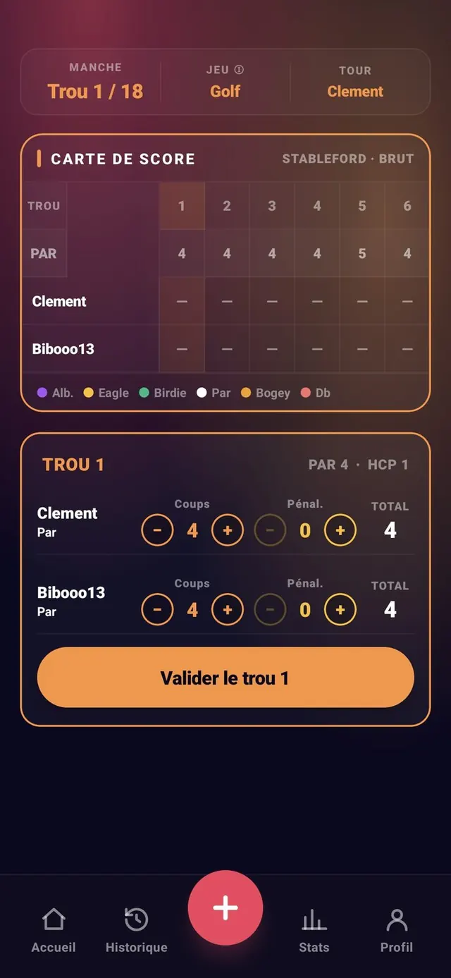 ScoreCrew — golf — préparer le trou (1/2)