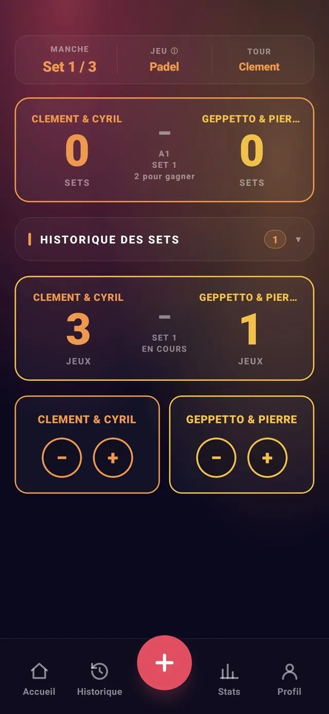 ScoreCrew — padel — le match commence (3/3)