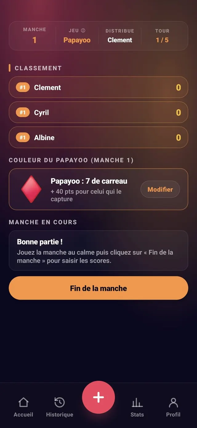 ScoreCrew — Papayoo — couleur du Papayoo (2/2)