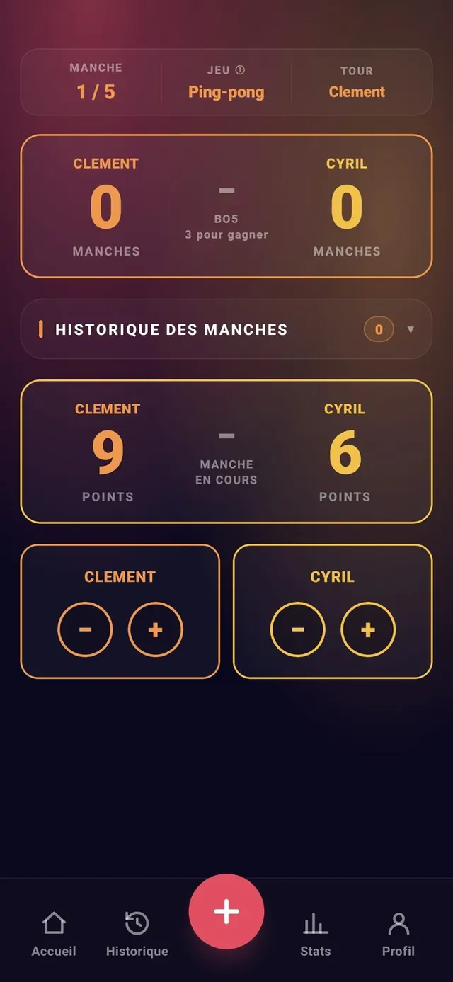 ScoreCrew — ping-pong — préparer la manche (2/3)