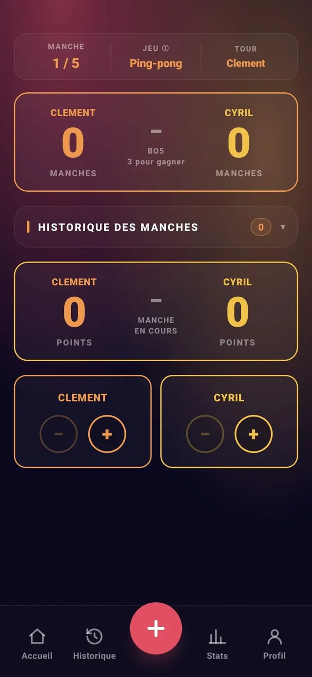 ScoreCrew — ping-pong — préparer la manche (1/3)