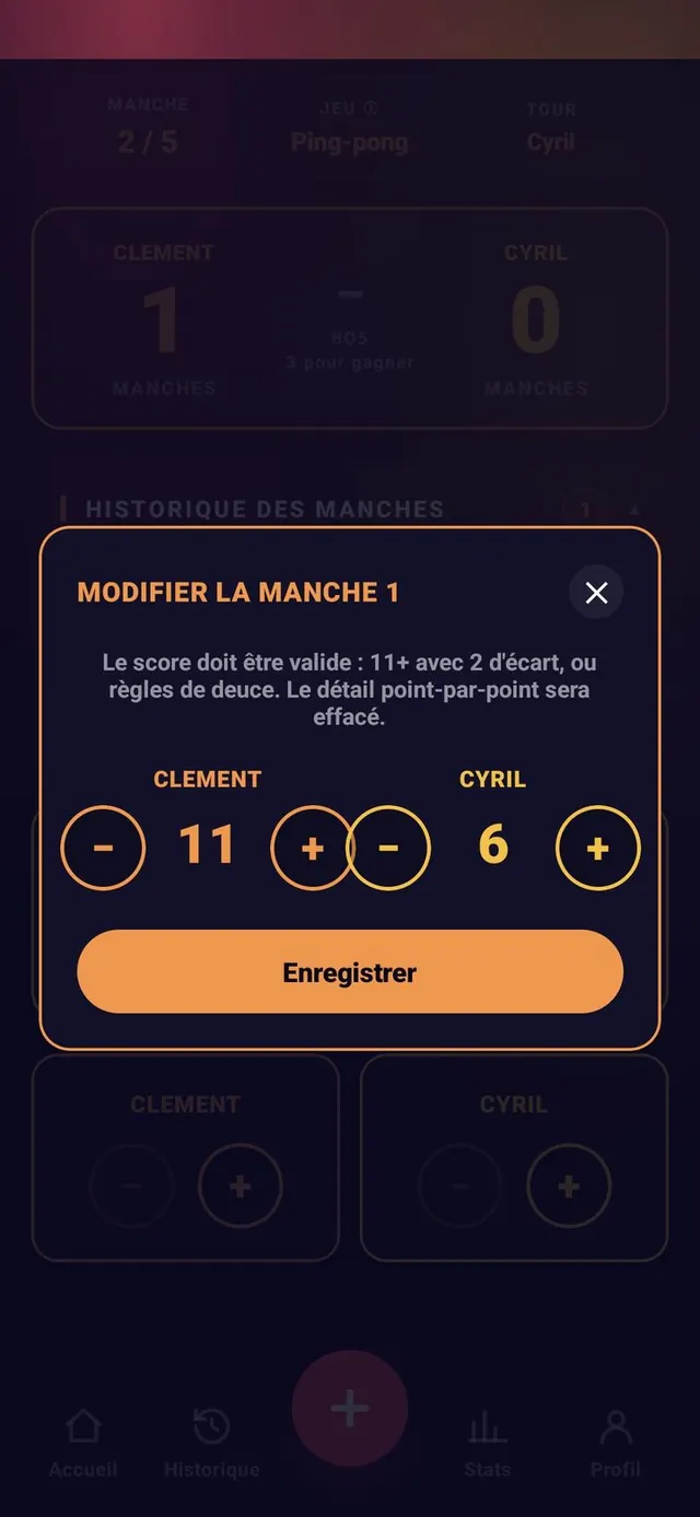 ScoreCrew — ping-pong — édition d'une manche (2/2)