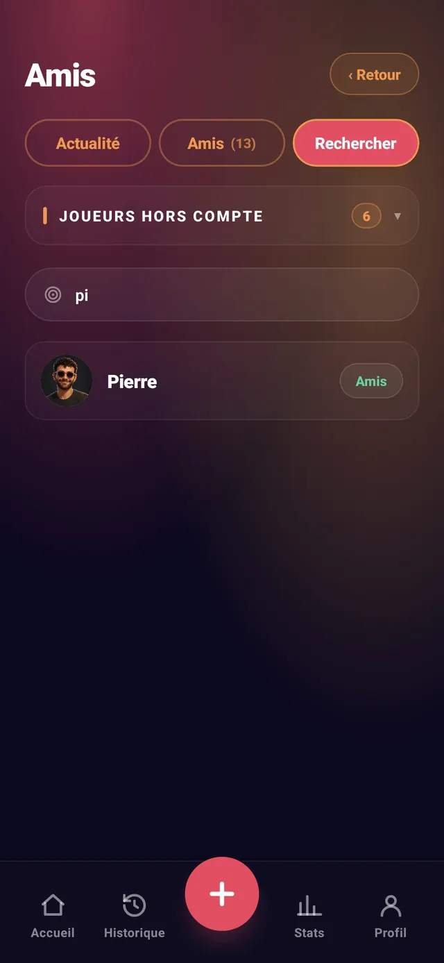 ScoreCrew — Pierre ajouté en ami
