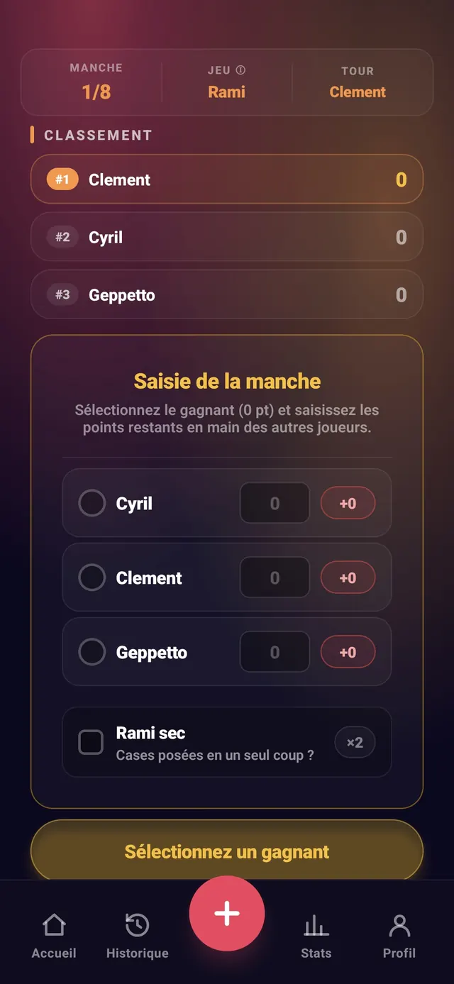 ScoreCrew — rami — étape 3 (saisie des pénalités)