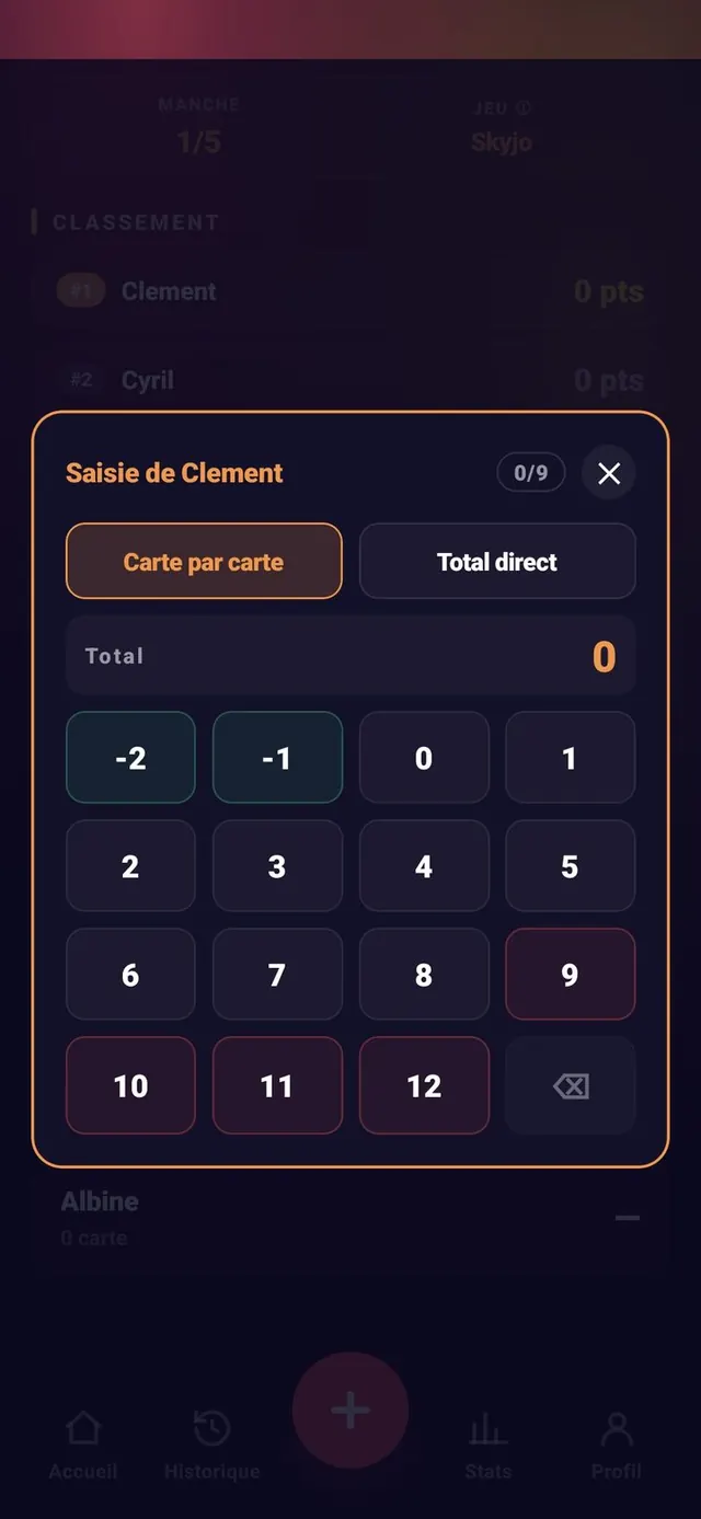 ScoreCrew — Skyjo — remplir une manche (2/6)