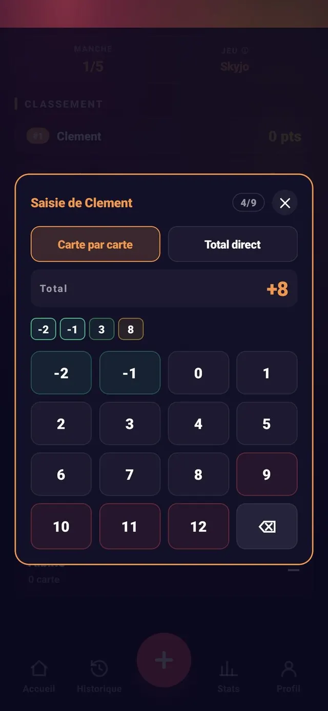 ScoreCrew — Skyjo — remplir une manche (3/6)