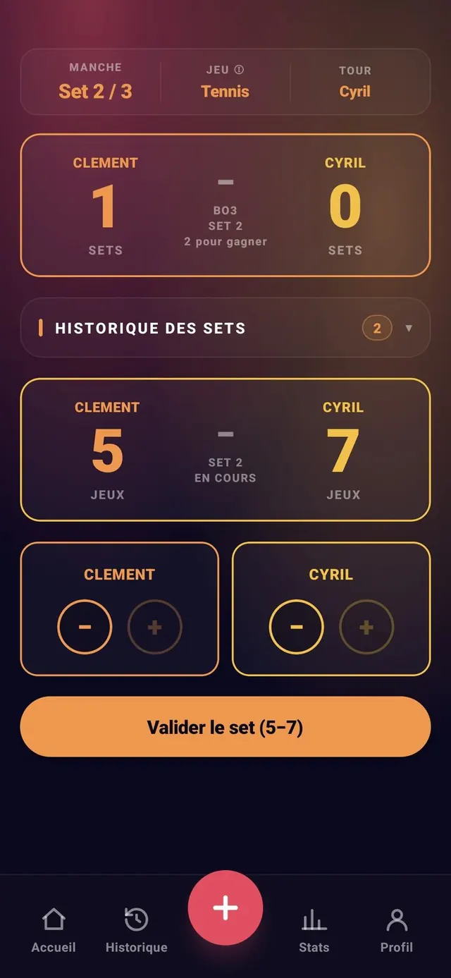 ScoreCrew — tennis — saisir un point (3/4)
